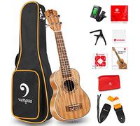 Vangoa Soprano Ukulélé 21 Pouces Acajou Acoustique Vintage Hawaii Ukulele avec des Kits pour Débutants