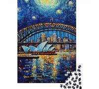 VanGoghStyleBridge Puzzle 1000 Pièces Adultes intéressant Puzzles 1000 Pièces Jeu De Team Building Cadeau 52x38cm/1000pcs