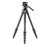 Vanguard Alta Pro 3VLT 235CV10 Trépied de voyage en fibre de carbone avec base de nivellement et tête vidéo compacte VEO PV-10