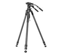 Vanguard Alta Pro 3VRL 303CV18 - Trépied vidéo en Carbone (86-180cm), système de Mise à Niveau avec Inclinaison de -15°/+15°, hémisphère Amovible,
