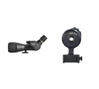 Vanguard ENDV82HD Endeavor HD82A Longue-Vue 20-60 x 82 & Vangard VEO PA-65 Adaptateur digiscopie Universel pour Smartphone avec télécommande Bluetooth Noir