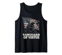 Vanguard of Virtue Soldat Drapeau américain Militaire Patriotique Débardeur