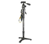 Vanguard VEO2SCM-264TBP120T Monopode en fibre de carbone avec trois pieds et rotule VEO BP-120T avec support pour smartphone intégré
