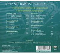 VANHAL:SONATAS FOR CLARINET & HARPSICHORD -CD NEUF