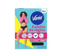 Vania | Culotte de Règles Flux Abondant (Taille M/L) - Culotte menstruelle confortable, absorbante et réutilisable - Culotte classique lavable en machine avec jusqu'à 12h de protection anti-fuite