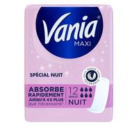 Vania Maxi Serviettes Spécial Nuit Extra Longue 12 Serviettes