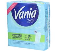 Vania Maxi Serviettes Périodiques Non Parfumé Super 16 protections