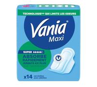 VANIA - Protection Hygiénique Ultra Absorbante avec Ailettes, Confort Optimal au Quotidien (Pack 14) - Lot de 4 - vendu par Lot