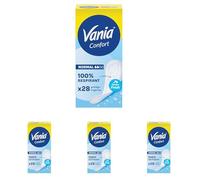 Vania | Protège-Slips Confort Normal Parfum Fresh (boîte de 28 pièces) - Protège-lingeries 100% respirant et confortables - Protection hygiénique avec ajustement parfait et tenue optimale (Lot de 4)