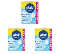 Vania | Protège-Slips Confort Normal Parfum Fresh (boîte de 56 pièces) - Protège-lingeries 100% respirant et confortables - Protection hygiénique avec ajustement parfait et tenue optimale (Lot de 3)