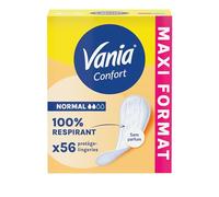 Vania - Protège-slips Confort Normal sans parfum - Respirant - Boîte 56 pièces