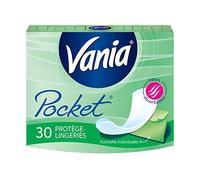 Vania - Protège-slips Pocket Normal (boîte de 30 pièces) - Protège-lingeries taille mini avec pochette individuelle - Protection hygiénique avec jusqu'à 12h de contrôle des odeurs
