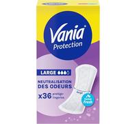 Vania Protège-slips Protection Large Parfum Fresh, boîte de 36 pièces