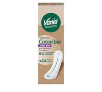 Vania Protège-slips 100 % coton bio respirant long - Boîte de 24 pièces