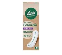 Vania Protège-slips 100 % coton bio respirant long - Boîte de 24 pièces