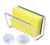 VaniCaddy Plateau de vidange en éponge - Organiseur de brosse - Étagère d'angle pour éviers de salle de bain - Panier en fer VaniCaddy - Plateau à savon pour cuisine, salle de bain, étagère de