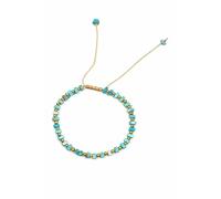 Vanilla and Honey VH 1976 Bracelet en Pierre Naturelle Jaspe Impérial Bleu Clair Ajustable 4 mm - Unisexe, Résistant à l’eau, Hypoallergénique