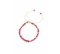 Vanilla and Honey VH 1976 Bracelet en Pierre Naturelle Jaspe Impérial Rouge Ajustable 4 mm - Unisexe, Résistant à l’eau, Hypoallergénique