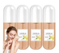 Vanilla Body Spray for Women, Long-Lasting Hair & Body Fragrance Mist with Light Scent, Hydrating Vanilla Skin Perfume, Multi-Use Hair for Women Fragrance Spray, Portable Perfume. (4PCS)
