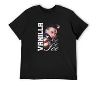 Vanilla Ice Vertical Vanilla Unisex T-Shirt Printed Tee Graphic Top Men Black Shirt M