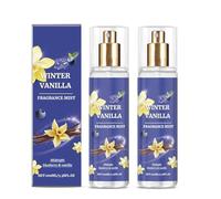 Vanilla Skin Lot de 2 flacons d'eau de parfum, balsamique, lactonique, parfum pour le corps et les cheveux, parfum vanille, parfum longue durée avec myrtille, huile parfumée Vanilla Dreams