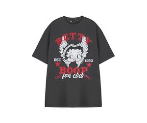 Vanilla Underground Betty Boop T-Shirt Graphique à Manches Courtes Gris pour Femmes | Chemise rétro Fan Club EST 1930 | Haut à col Rond avec Personnage de Dessin animé