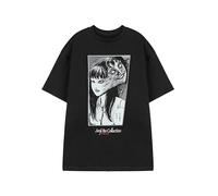 Vanilla Underground Junji Ito Collection Tomie Unisexe Noir Graphique Tee | T-Shirt à Manches Courtes Manga d’Horreur | Vêtements décontractés à col Rond
