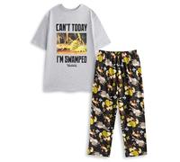 Vanilla Underground Shrek Ensemble Pyjama Gris à Manches Courtes et Jambes Longues pour Hommes | Je ne Peux Pas aujourd’Hui, Je suis submergé de vêtements de détente Graphiques