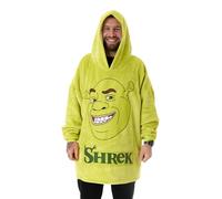 Vanilla Underground Shrek Sweat à capuche unisexe de couverture portable | Pull à capuche vert pour adultes avec graphiques de visage de personnage Shrek | Vêtements de détente doublés Sherpa