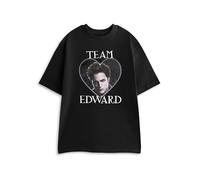 Vanilla Underground T-Shirt Graphique à Manches Courtes Noir Twilight Team Edward | T-Shirt Classique pour Femmes pour Le Soutien Fandom | Vêtements décontractés pour Les Fans