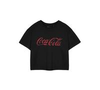 Vanilla Underground T-Shirt Graphique Court Noir à Manches Courtes pour Femmes | T-Shirt avec Logo Coke de Style rétro | Haut Classique en Coton Doux pour Femme | Cadeau de Marchandise Coca Cola