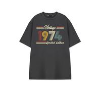 Vanilla Underground T-Shirt Graphique Vintage 1974 en Gris | Cadeau de t-Shirt à Manches Courtes de nouveauté de Style rétro | Vêtements de Style Classique des années 70