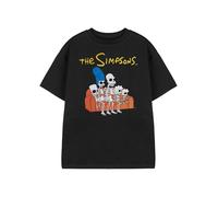 Vanilla Underground The Simpsons Boys Black Skeleton Couch Graphic Tee | T-Shirt à Manches Courtes et col Rond | Vêtements d'émissions de télévision animées pour Enfants et Adolescents