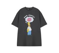Vanilla Underground The Simpsons T-Shirt Graphique Gris pour Hommes | Homer Simpson Donuts T-Shirt à Manches Courtes | Haut de vêtements décontractés de Dessin animé
