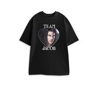 Vanilla Underground Twilight Team Jacob T-Shirt Graphique Noir à Manches Courtes pour Femmes | Soutenez Le T-Shirt du Personnage de Jacob | Haut de Marchandise de Film décontracté