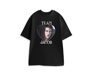 Vanilla Underground Twilight Team Jacob T-Shirt Graphique Noir à Manches Courtes pour Femmes | Soutenez Le T-Shirt du Personnage de Jacob | Haut de Marchandise de Film décontracté