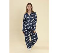 Vanilla Underground Vanilla Underground Blue Peanuts Snoopy Button Up Long Sleeve Leg Pyjamas Set
