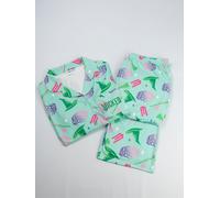 Vanilla Underground Vanilla Underground Green Wicked Button Up Long Sleeve Leg Pyjamas Set