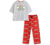 Vanilla Underground Vanilla Underground Grey Friends Central Perk Logo Short Sleeve Long Leg Pyjamas Set