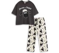 Vanilla Underground Vanilla Underground Grey Shaun The Sheep Character Short Sleeve Long Leg Pyjamas Set
