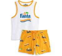 Vanilla Underground Vanilla Underground Orange Womens Fanta Vest and Shorts Pyjamas Set