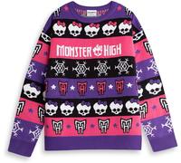 Vanilla Underground Vanilla Underground Pink Monster High Skull & Snowflake Fairisle Christmas Jumper