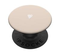 Vanille/crème/Beige Minimaliste Mignon cœur Amour Romantique PopSockets PopGrip Adhésif