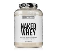 Vanille Naked Whey - Poudre de complément protéiné, sans OGM, sans soja, sans gluten - Favorise la croissance musculaire et la récupération - 2280 g