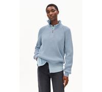 ARMEDANGELS - Women's Troyer Vanisé Knit Sweater - Pull - XS - blue glow / dark blue glow