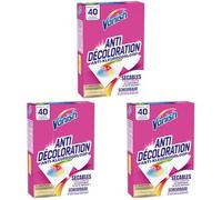 Vanish Lingettes Anti Décoloration - 20 Lingettes détachantes, jusqu'à 40 lavages (Lot de 3)