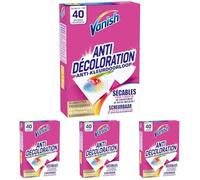 Vanish Lingettes Anti Décoloration - 20 Lingettes détachantes, jusqu'à 40 lavages (Lot de 4)