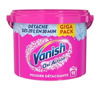 Vanish Oxi Action Booster de Lavage - Détachant Textile et Anti-décoloration - Poudre efficace dès 20° - Pot de 2,7 Kg