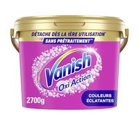 Vanish Oxi Action Booster de lavage détachant textile poudre dès la 1ère utilisation et anti-décoloration - 2,7kg
