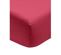 Vanita' DI Raso DEU819802 Drap-Housse de qualité supérieure 100% Coton Bordeaux 140 x 200 x 30 cm